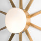 Design for Macha Solare Fireworks Ceiling or Wall-Mounted Chromed Opaque Ten-Armed Brass Lamp
