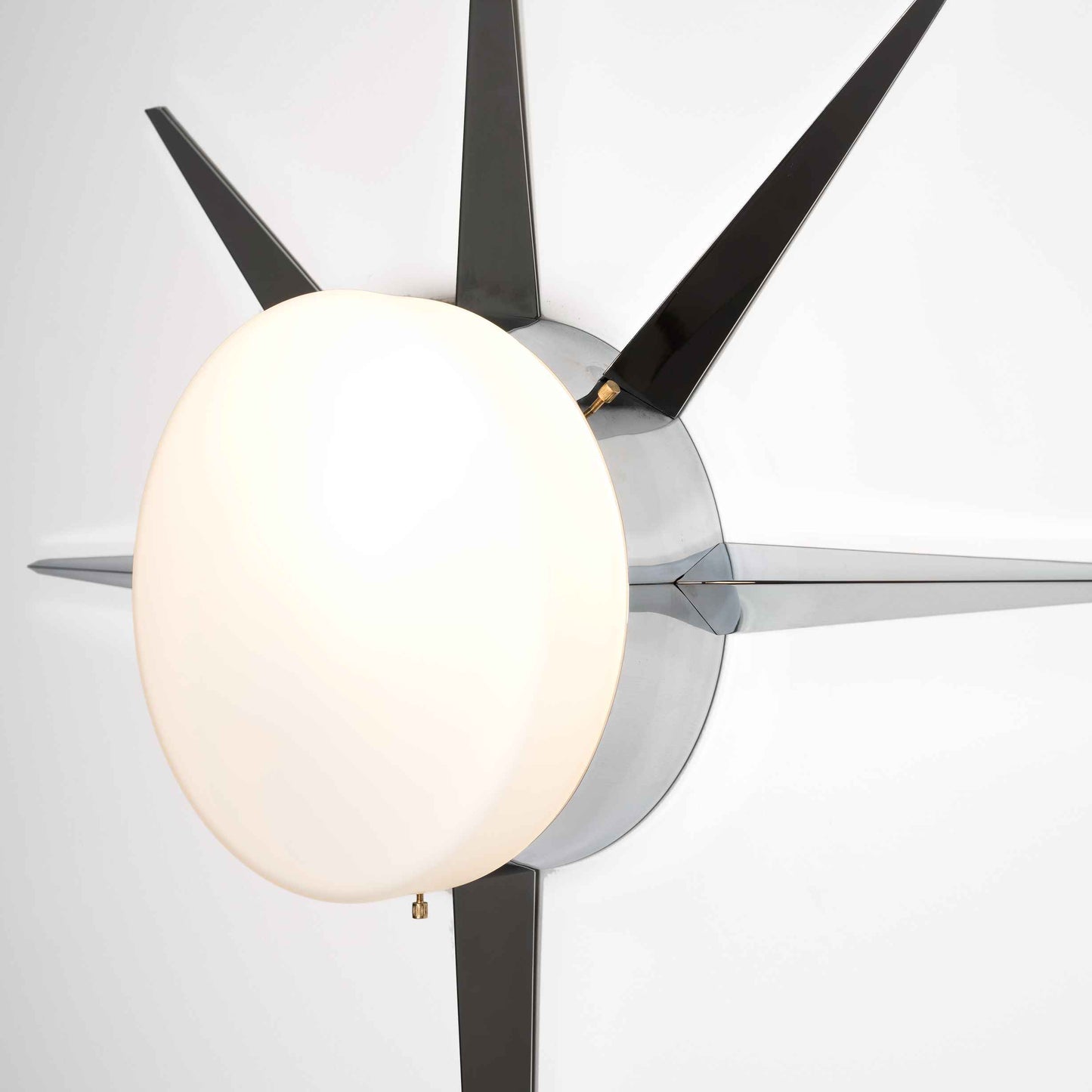 Design for Macha Solare Palm Ceiling or Wall-Mounted Bronze Six-Armed Brass Lamp