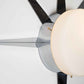 Design for Macha Solare Palm Ceiling or Wall-Mounted Polished Six-Armed Brass Lamp