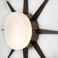 Design for Macha Solare Punk Ceiling or Wall-Mounted Polished Brushed Eight-Armed Brass Lamp
