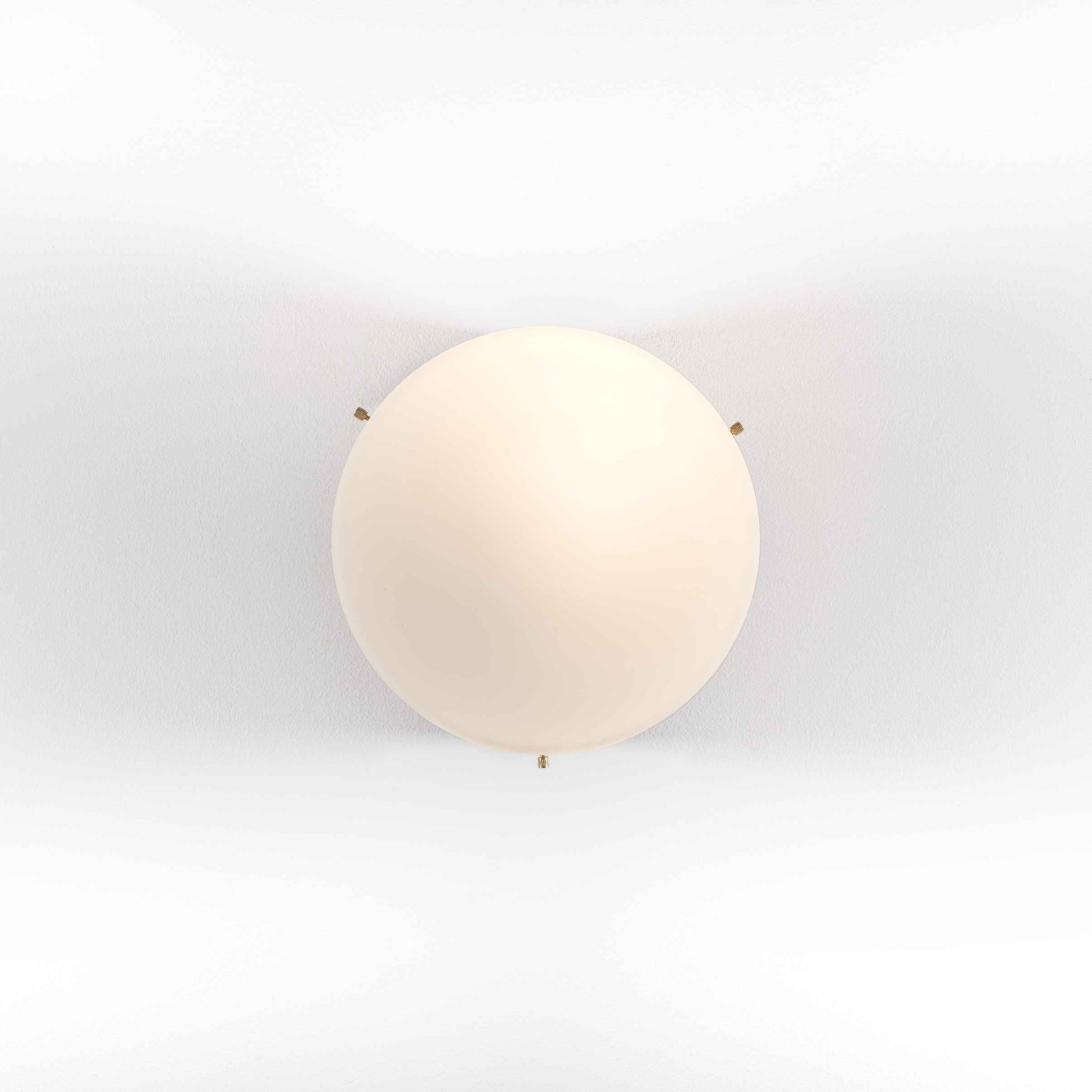 Design for Macha Solare Virgin Ceiling or Wall-Mounted Polished Brushed One-Armed Brass Lamp