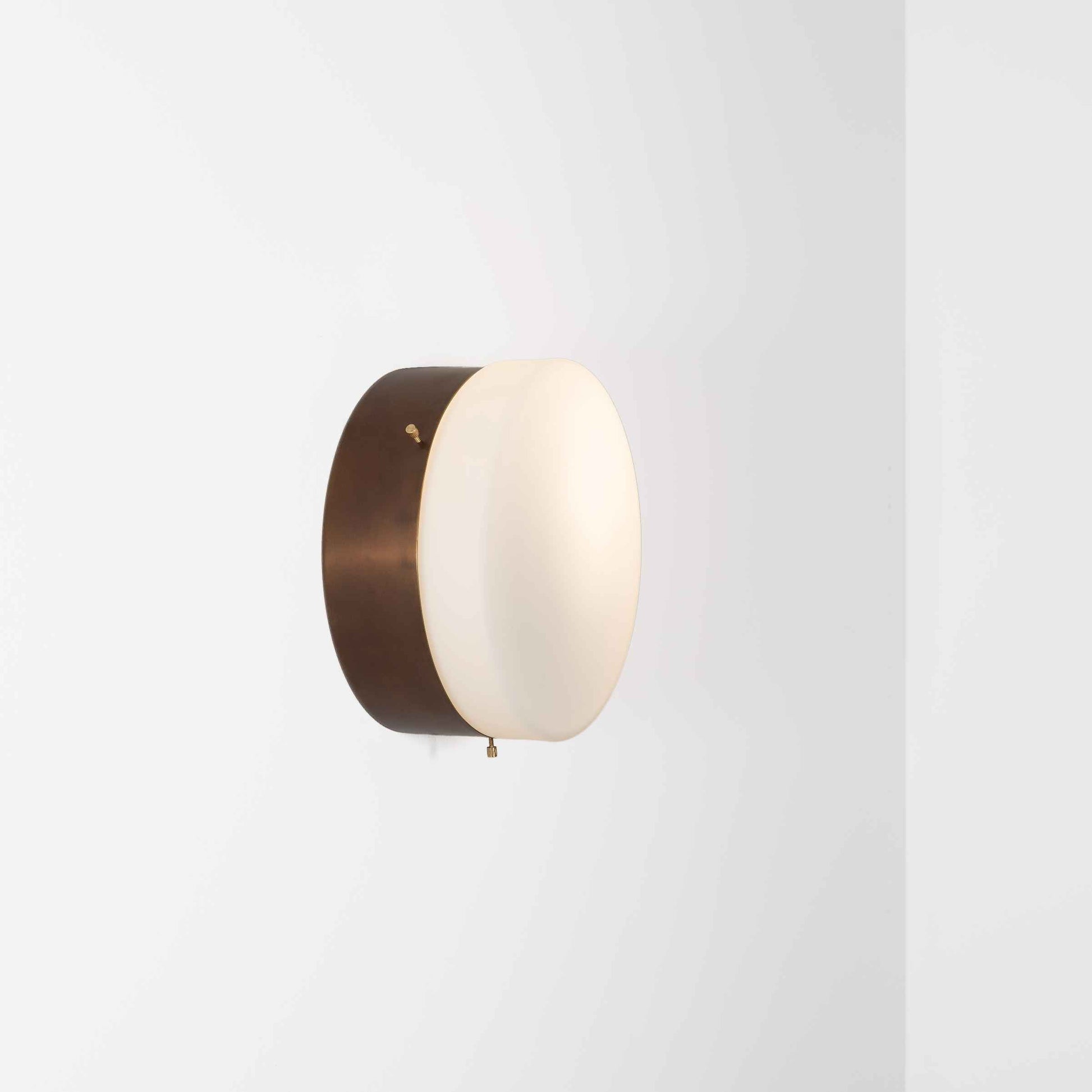 Design for Macha Solare Virgin Ceiling or Wall-Mounted Polished Brushed One-Armed Brass Lamp