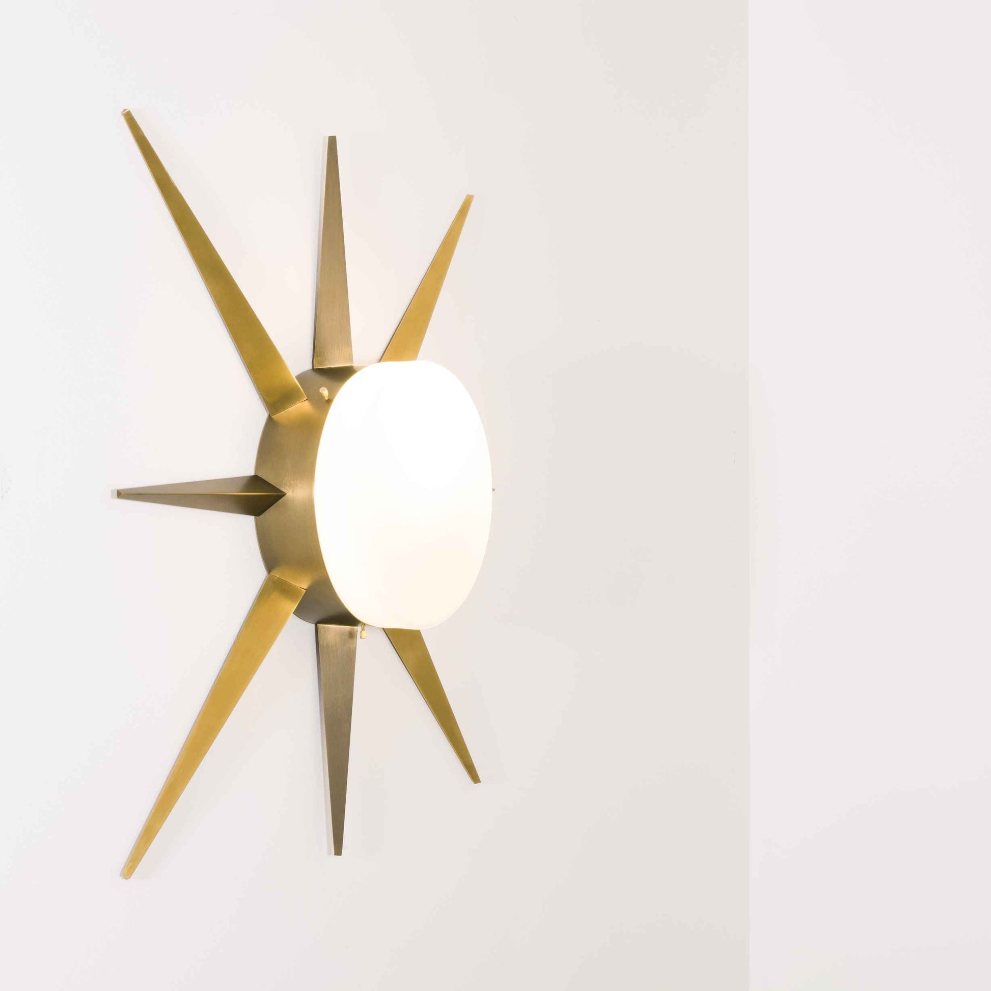 Design for Macha Solare Windrose Ceiling or Wall-Mounted Bronze Eight-Armed Brass Lamp