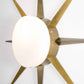 Design for Macha Solare Windrose Ceiling or Wall-Mounted Chromed Lucid Eight-Armed Brass Lamp