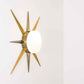 Design for Macha Solare Windrose Ceiling or Wall-Mounted Chromed Opaque Eight-Armed Brass Lamp