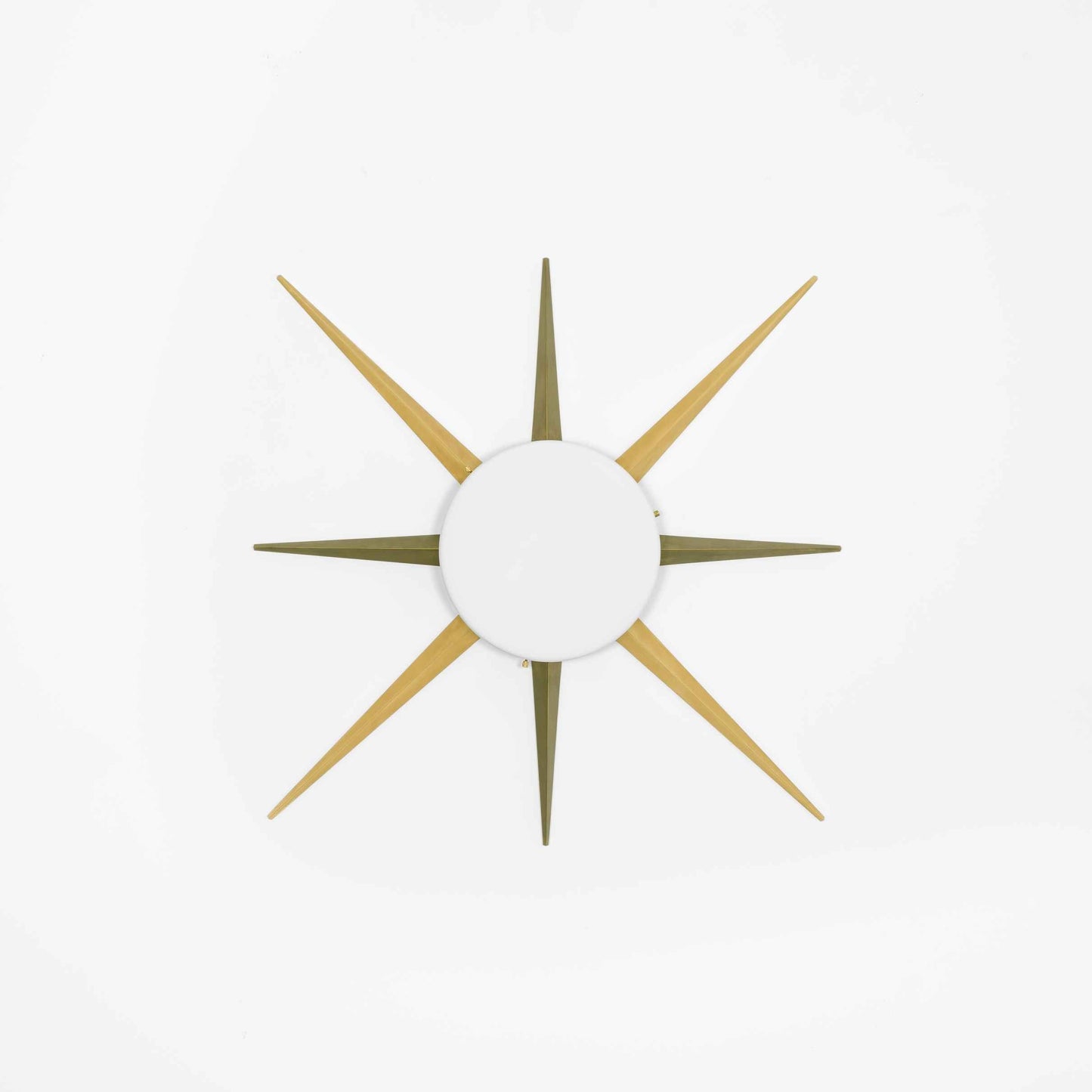 Design for Macha Solare Windrose Ceiling or Wall-Mounted Polished Brushed Eight-Armed Brass Lamp