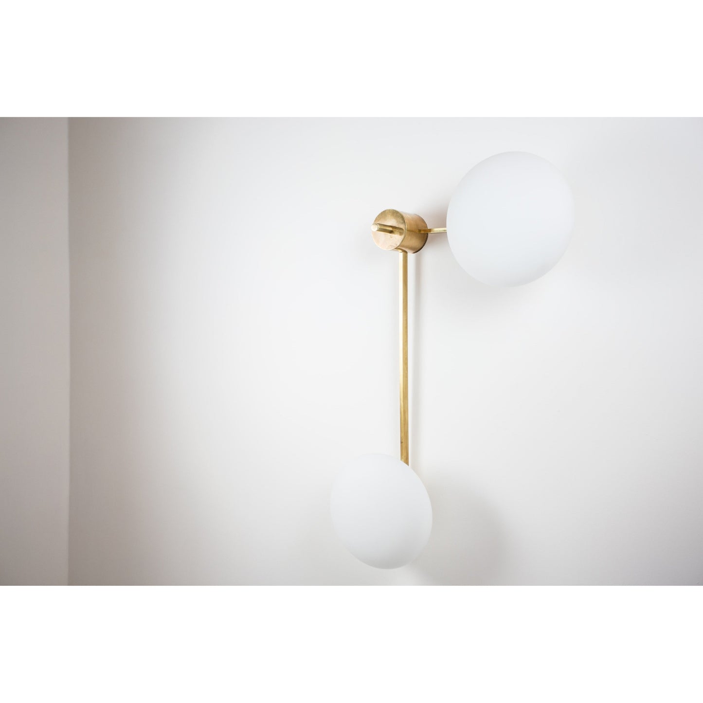 Design for Macha Stella 12:15 Ceiling or Wall-Mounted Chrome Lucid Two-Armed Brass Lamp