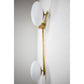 Design for Macha Stella 12:15 Ceiling or Wall-Mounted Chrome Opaque Two-Armed Brass Lamp