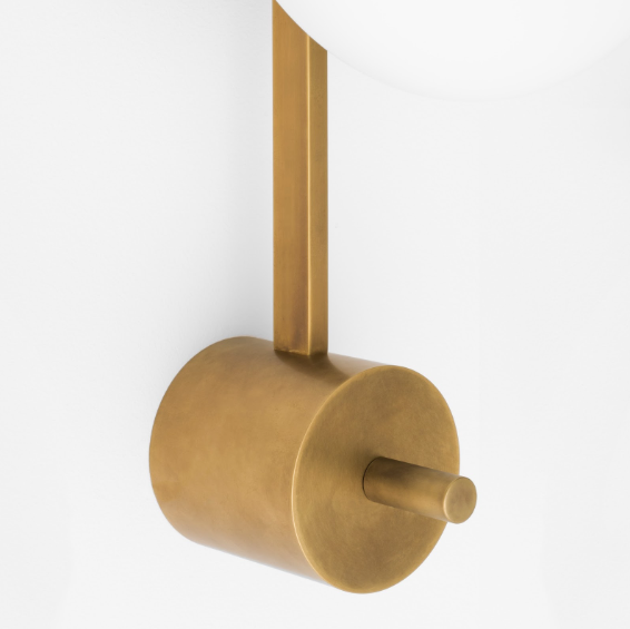 Design for Macha Stella 12:15 Ceiling or Wall-Mounted Unpolished Opaque Two-Armed Brass Lamp