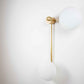 Design for Macha Stella Angel Ceiling or Wall-Mounted Unpolished Balanced Two-Armed Brass Lamp