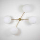 Design for Macha Stella Butterfly Ceiling or Wall-Mounted Bronze Four-Armed Brass Lamp