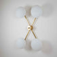 Design for Macha Stella Butterfly Ceiling or Wall-Mounted Unpolished Opaque Four-Armed Brass Lamp