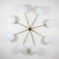Design for Macha Stella Canopy Ceiling or Wall-Mounted Polished Eight-Armed Brass Lamp