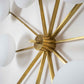 Design for Macha Stella Cosmos Ceiling or Wall-Mounted Polished Ten-Armed Brass Lamp