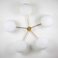 Design for Macha Stella Daisy Ceiling or Wall-Mounted Polished Five-Armed Brass Lamp