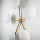 Design for Macha Stella Daisy Ceiling or Wall-Mounted Unpolished Lucid Five-Armed Brass Lamp