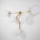 Design for Macha Stella Fan Ceiling or Wall-Mounted Unpolished Balanced Five-Armed Brass Lamp