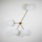 Design for Macha Stella Love Ceiling or Wall-Mounted Chromed Lucid Four-Armed Brass Lamp