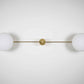 Design for Macha Stella Snooker Ceiling or Wall-Mounted Chromed Opaque Two-Armed Brass Lamp