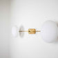 Design for Macha Stella Snooker Ceiling or Wall-Mounted Unpolished Balanced Two-Armed Brass Lamp