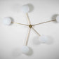 Design for Macha Stella Starfish Ceiling or Wall-Mounted Blackened Five-Armed Brass Lamp