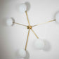Design for Macha Stella Starfish Ceiling or Wall-Mounted Unpolished Opaque Five-Armed Brass Lamp