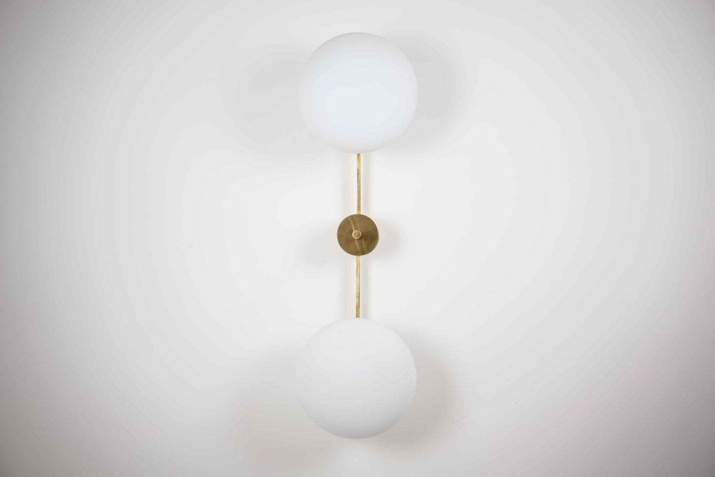 Design for Macha Stella Toi & Moi Ceiling or Wall-Mounted Polished Two-Armed Brass Lamp