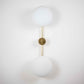 Design for Macha Stella Toi & Moi Ceiling or Wall-Mounted Unpolished Balanced Two-Armed Brass Lamp