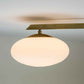 Design for Macha Stella Toi & Moi Ceiling or Wall-Mounted Unpolished Lucid Two-Armed Brass Lamp