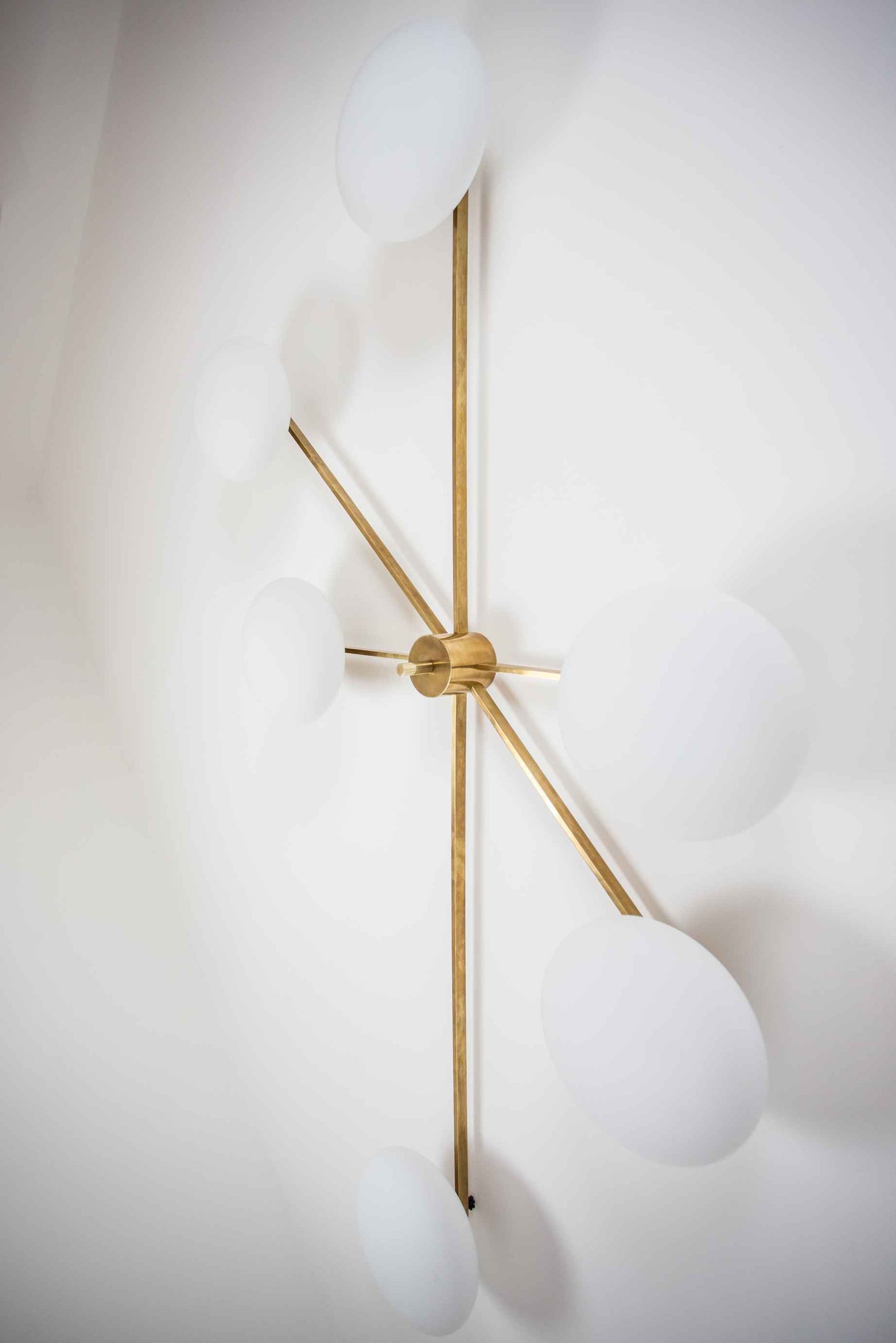 Design for Macha Stella Tribute Ceiling or Wall-Mounted Bronze Six-Armed Brass Lamp