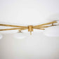 Design for Macha Stella Tribute Ceiling or Wall-Mounted Chromed Lucid Six-Armed Brass Lamp