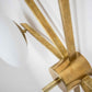 Design for Macha Stella Tribute Ceiling or Wall-Mounted Unpolished Balanced Six-Armed Brass Lamp