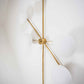 Design for Macha Stella Tribute Ceiling or Wall-Mounted Unpolished Lucid Six-Armed Brass Lamp