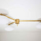 Design for Macha Stella Triennale Ceiling or Wall-Mounted Unpolished Balanced Three-Armed Brass Lamp