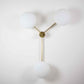 Design for Macha Stella Triennale Ceiling or Wall-Mounted Unpolished Lucid Three-Armed Brass Lamp