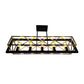 EQ Light Akbal 40" Black & Gold 5-Light Island Pendant