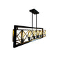 EQ Light Akbal 40" Black & Gold 5-Light Island Pendant