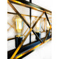 EQ Light Akbal 40" Black & Gold 5-Light Island Pendant