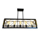 EQ Light Akbal 40" Black & Gold 5-Light Island Pendant