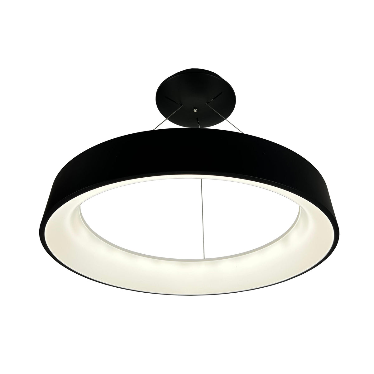 EQ Light Alom 27" Black 36-Watt Integrated LED Circular Pendant