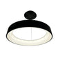 EQ Light Alom 35" Black 48-Watt Integrated LED Circular Pendant