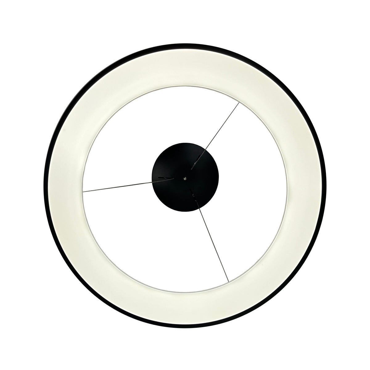 EQ Light Alom 35" Black 48-Watt Integrated LED Circular Pendant