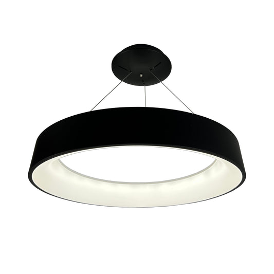 EQ Light Alom 35" Black 48-Watt Integrated LED Circular Pendant