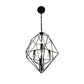 EQ Light Amaite 16" Black & Chrome 3-Light Geometric Chandelier