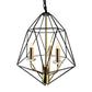 EQ Light Amaite 16" Black & Gold 3-Light Geometric Chandelier