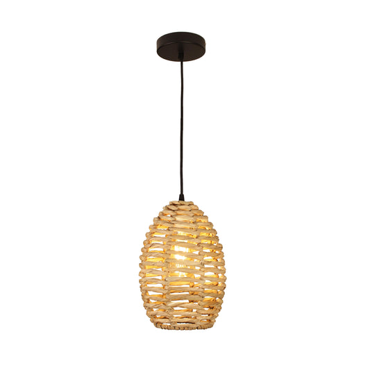 EQ Light Ana 9" Beige Bell Pendant Light