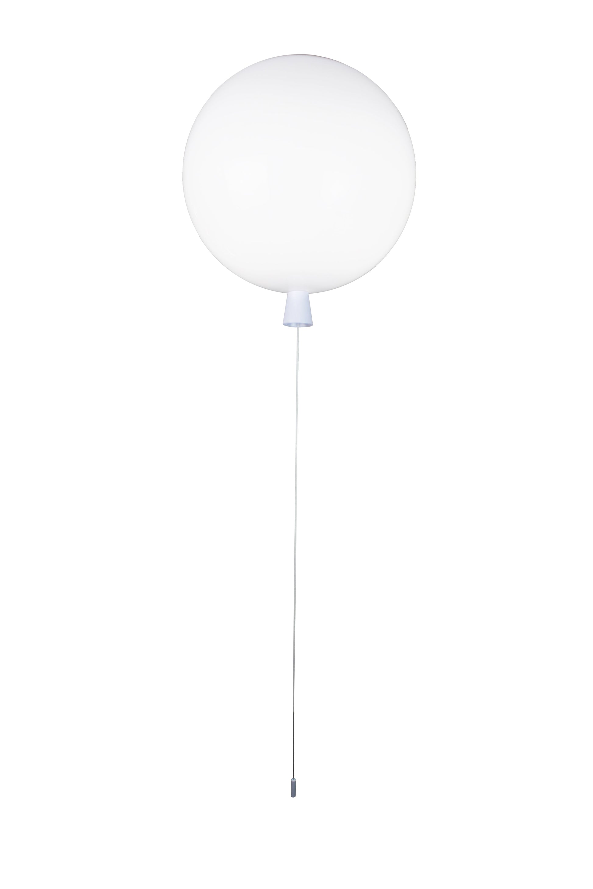 EQ Light Balloon 13" White Acrylic RGB LED Semi Flush Mount