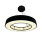 EQ Light Chalim 27" Black 48-Watt Integrated LED Circular Pendant
