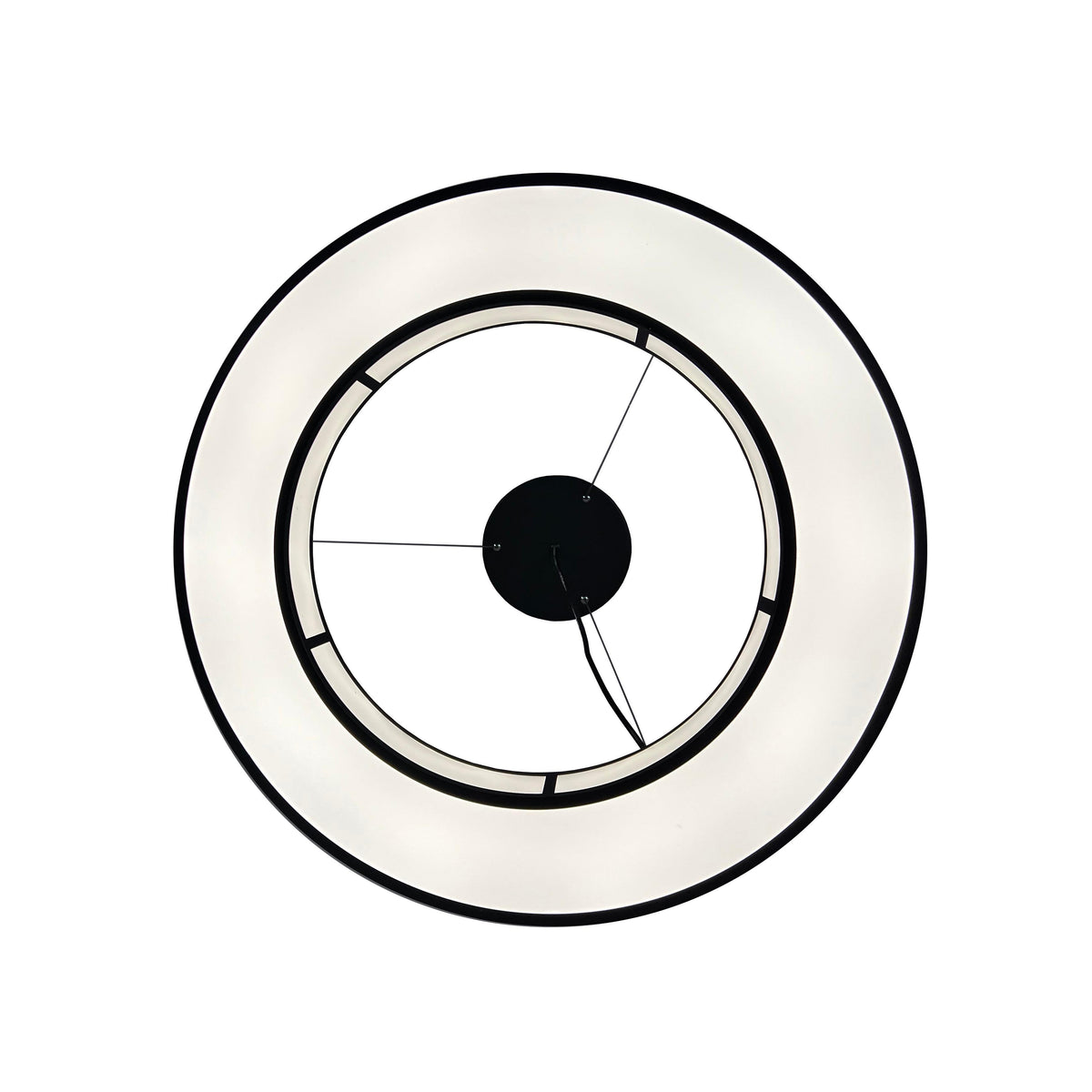 EQ Light Chalim 27" Black 48-Watt Integrated LED Circular Pendant
