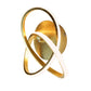 EQ Light Circular Knot 11" Golden Leaf LED Wall Sconce With Acrylic Diffuser